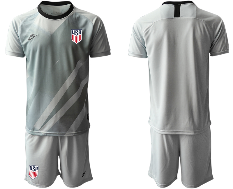 Men 2020-2021 Season National team United States goalkeeper grey Soccer Jersey->united states jersey->Soccer Country Jersey